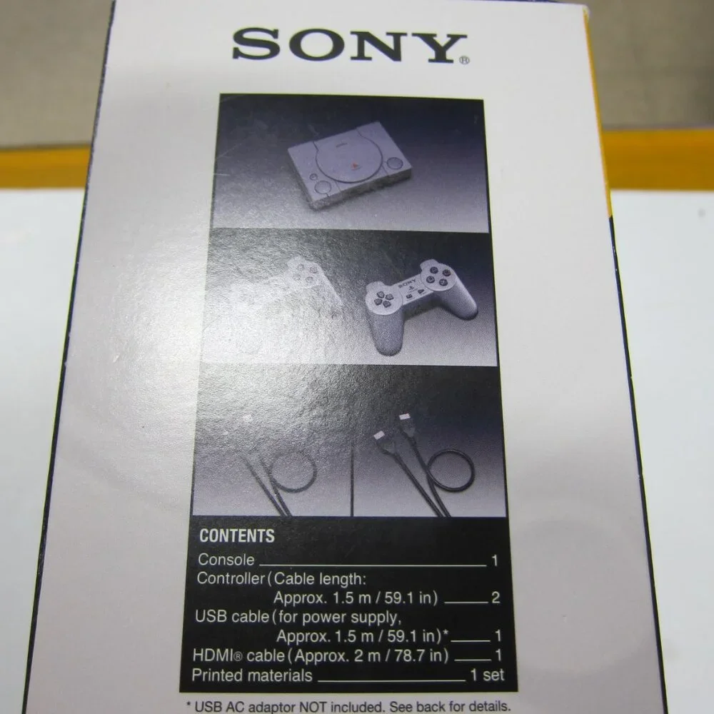 Sony Playstation Classic Model SCPH-1000R w/20 Classic Games Pre Loaded-NEW